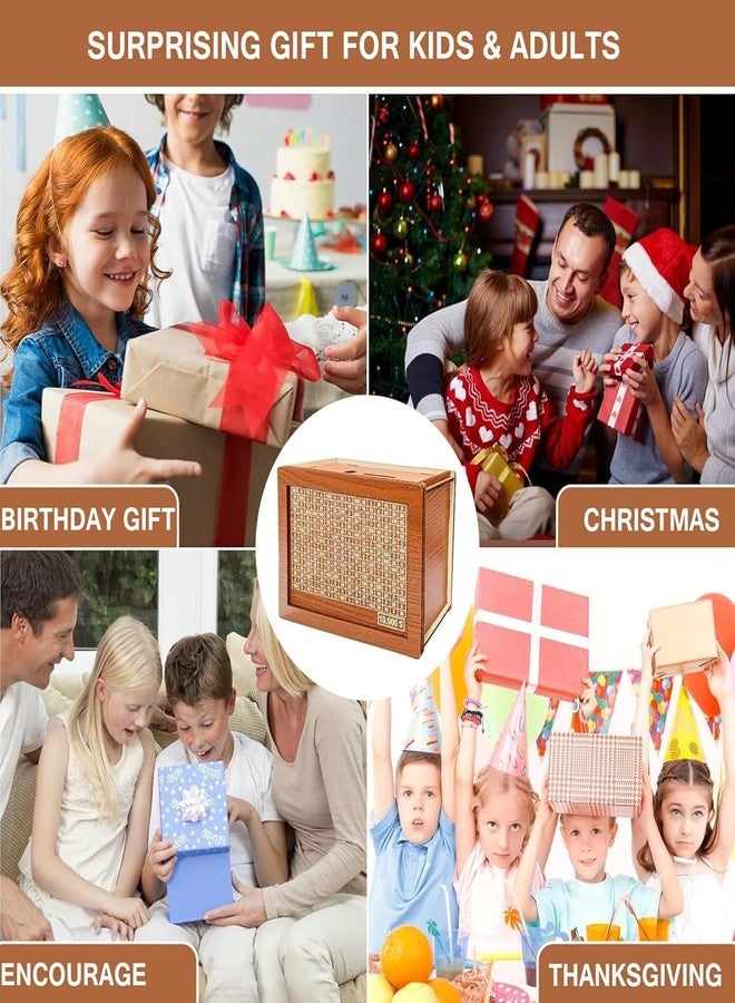HomyReef Money Saving Box For Adult 100000 -Modern Wooden Money Saving Box,1 Lakh Collecting Box Adults Kids, Small Amount Big Storage, Challenge Box - Image 4